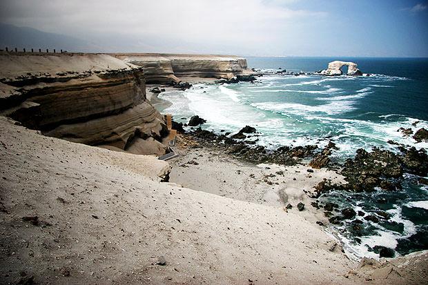 A beach scene with vignetting around the edges