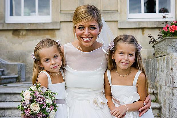 Bride and two bridesmaids