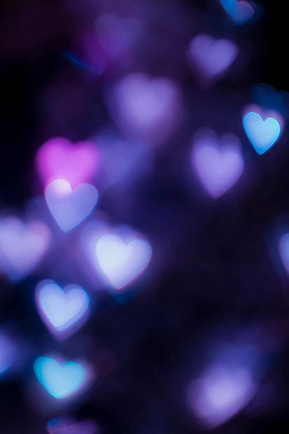 Purple heart bokeh