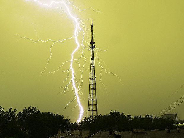 Lighting near a tower