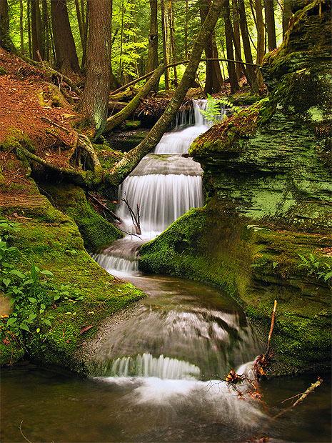 Waterfall shot in low light