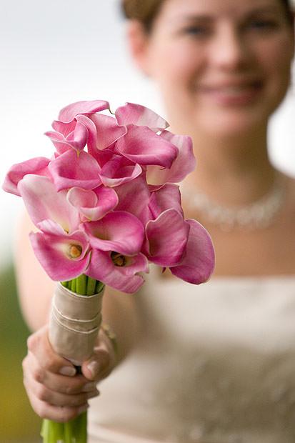 Bride holding her wedding bouquet